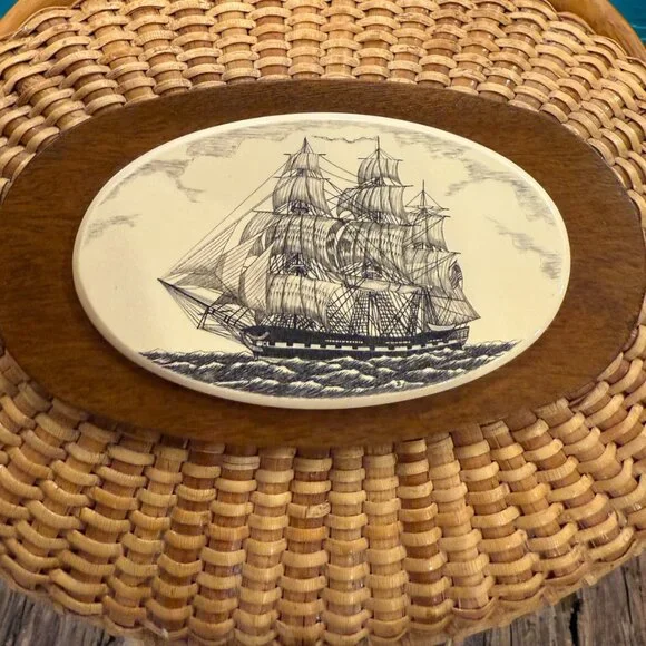 🐥 SOLD!!! 🐥 Nantucket Vintage Flagship Barlow Basket Bag - Picture 4 of 13